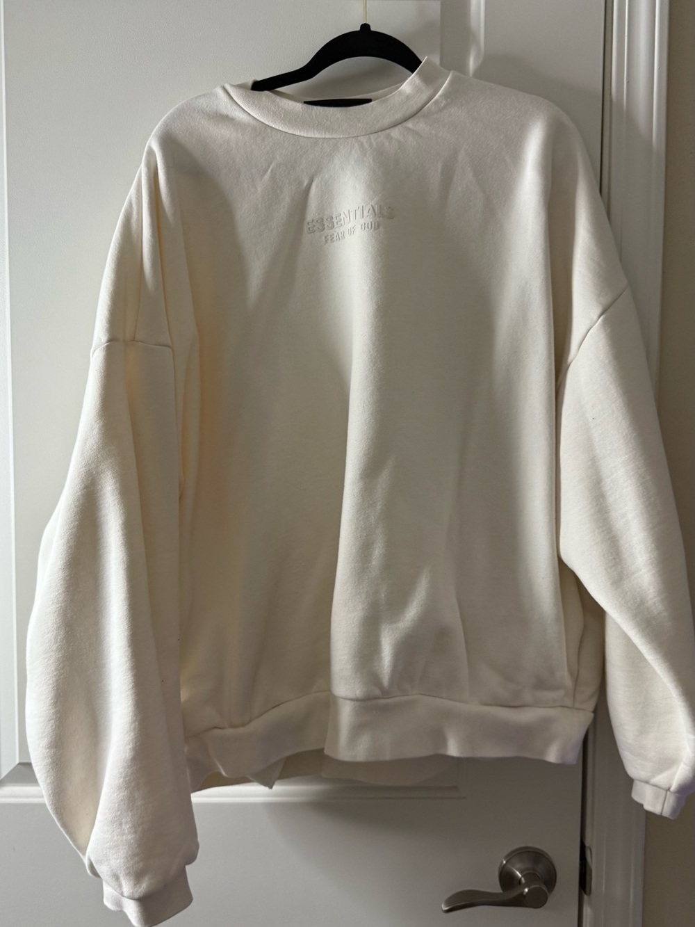 Essentials Women’s Cream Oversized Crew Sweatshirt